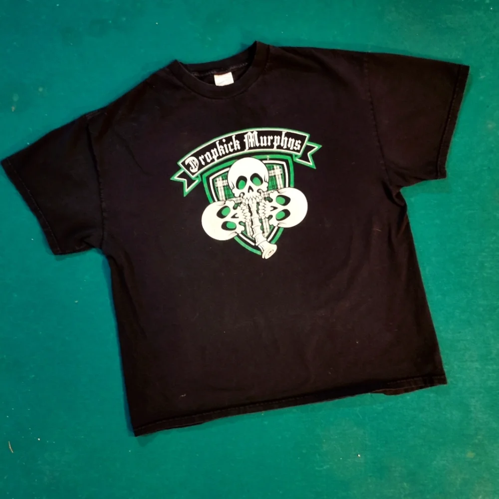 SOLD Dropkick Murphys Black Band Tee T-shirt Merch Four Leaf Clover Punk Music - Picture 1 of 4